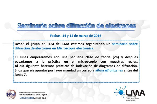 Seminario sobre Difracción de Electrones en Microscopía Electrónica